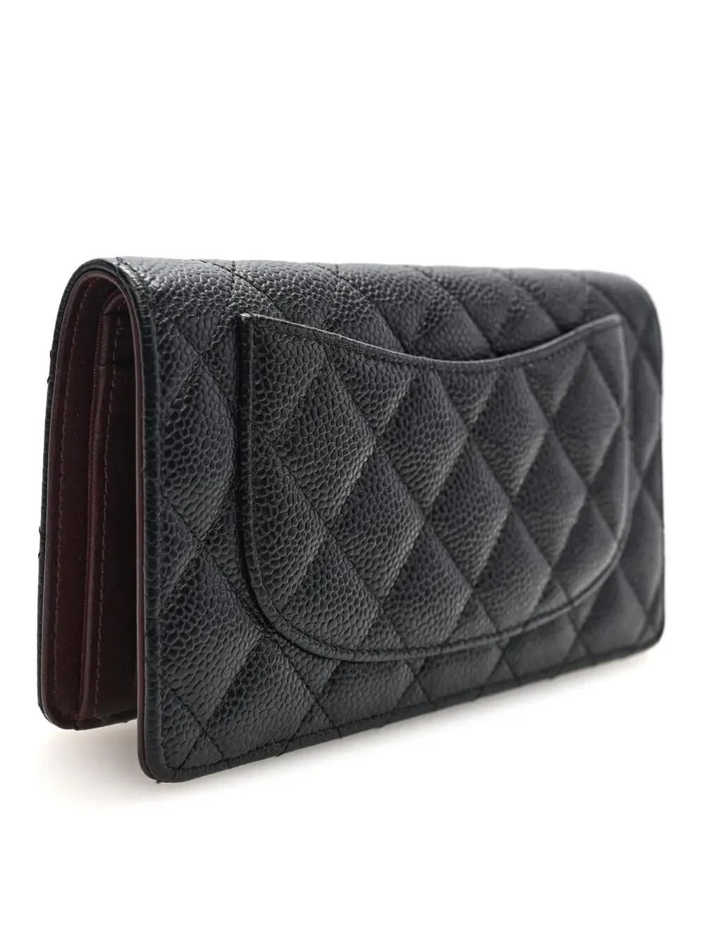 Chanel Caviar Quilted Yen Wallet Black #253644C75B
